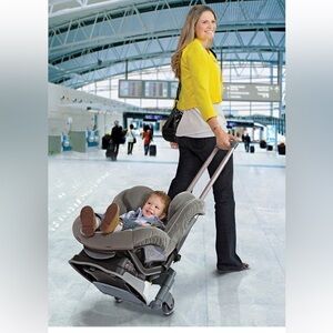 Brica Roll ‘N Go Smart Move Car Seat Transporter Carrier Gray/Black EUC 24”T